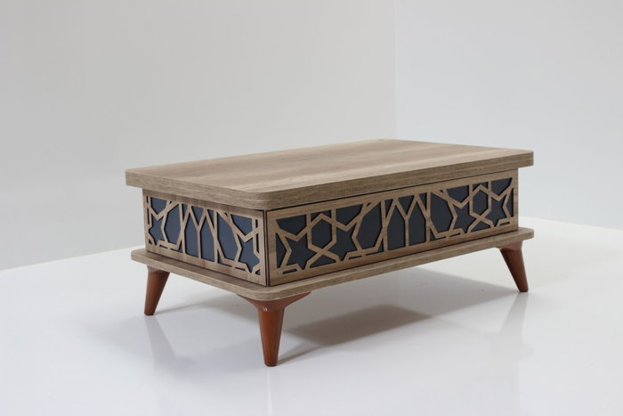 Hanah Home Ada - Mesa de café azul